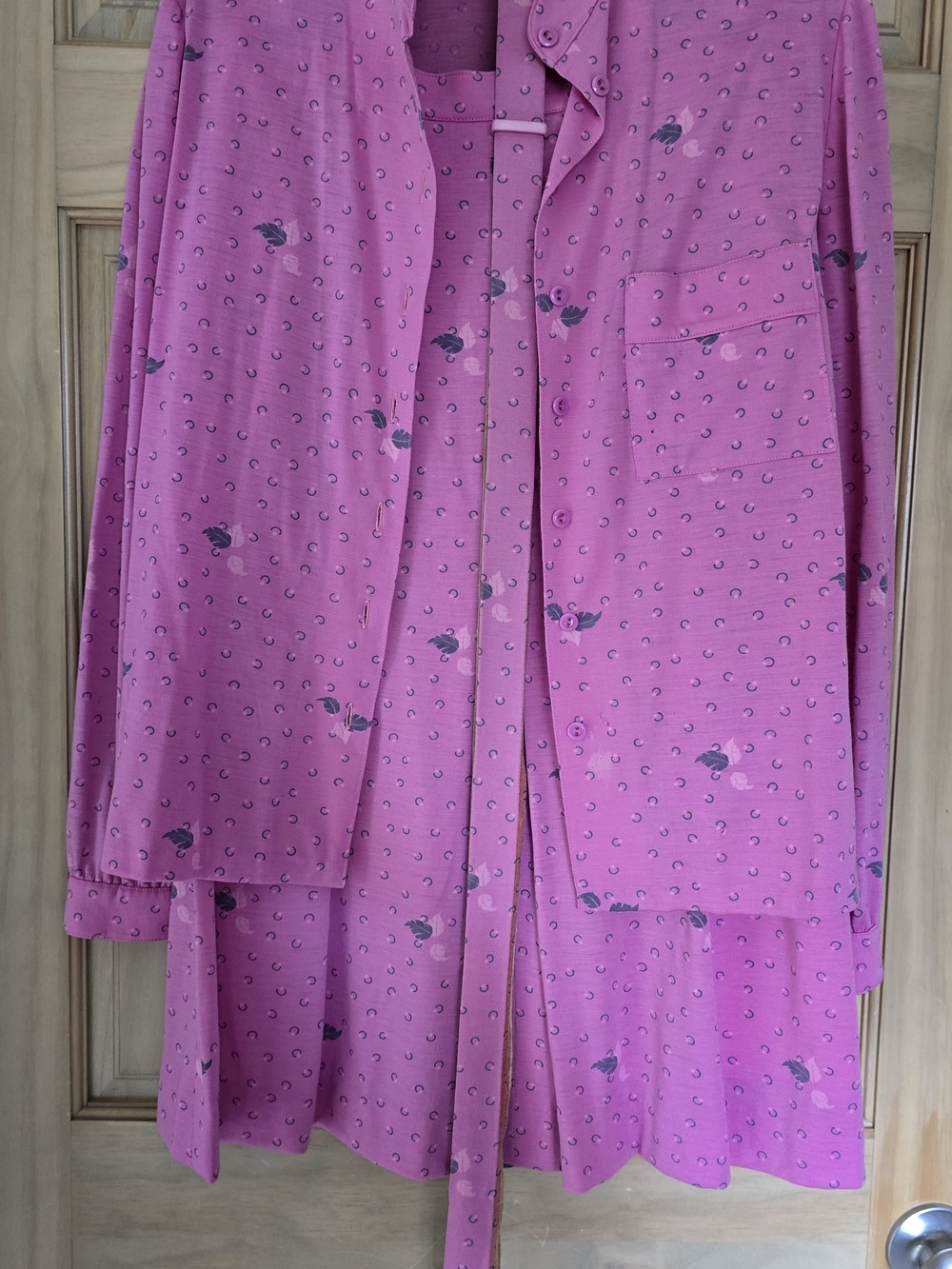 Luisa Spagnoli Vintage Made in Italy Pink Midi Skirt Tunic Top Set Belted 46 / U